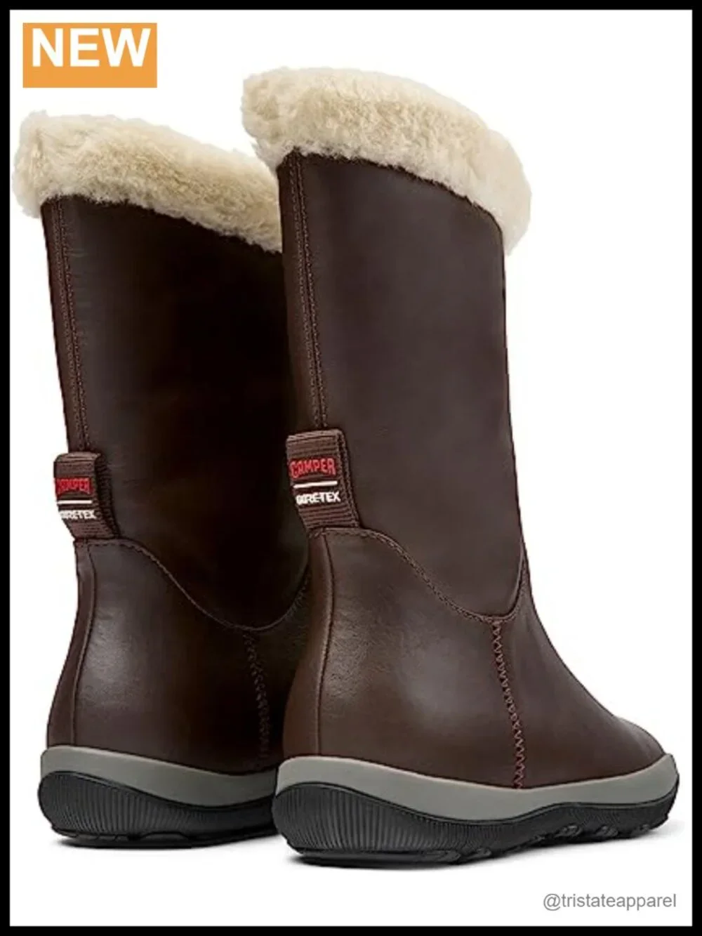 Women's Faux Fur Lined Pull-On Ankle Leather Boots Winter Snow